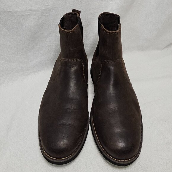 TIMBERLAND Woodhull Chelsea Brown Leather Casual Pull On Boots Men\'s Size 7.5 main image 11